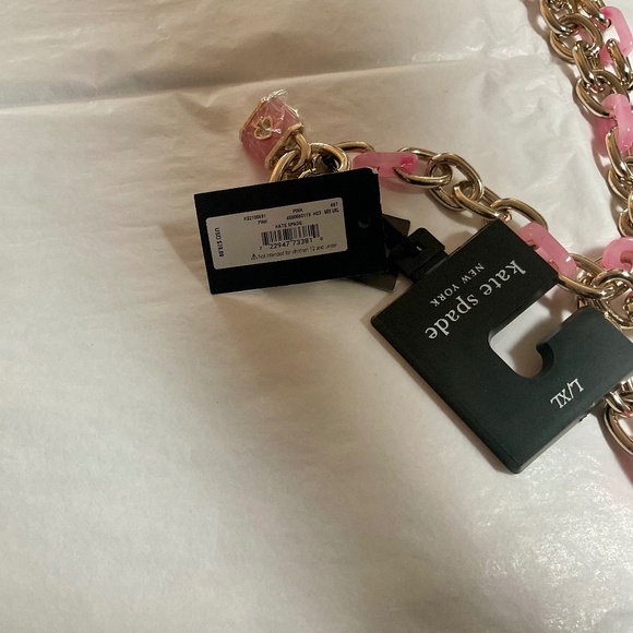 Kate Spade Chain Link Belt - Gold/Pink - NWT - Picture 14 of 15